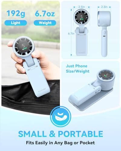 PlayHot Portable Handheld Turbo Fan, Travel Essentials, Gifts for Women/Men - Image 6