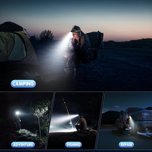 OMALIGHT Rechargeable Headlamp, Super Bright LED Headlamp, 5 Modes Zoomable - Image 6