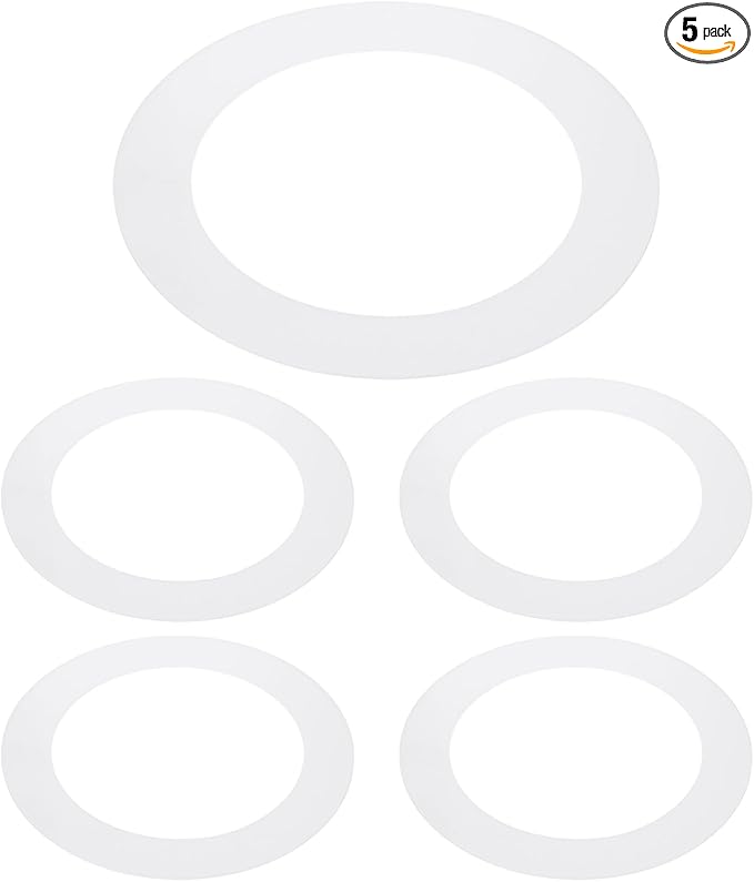 PATIKIL 5" ID 7.5" OD Plastic Trim Ring, Translucent Matte White by PATIKIL