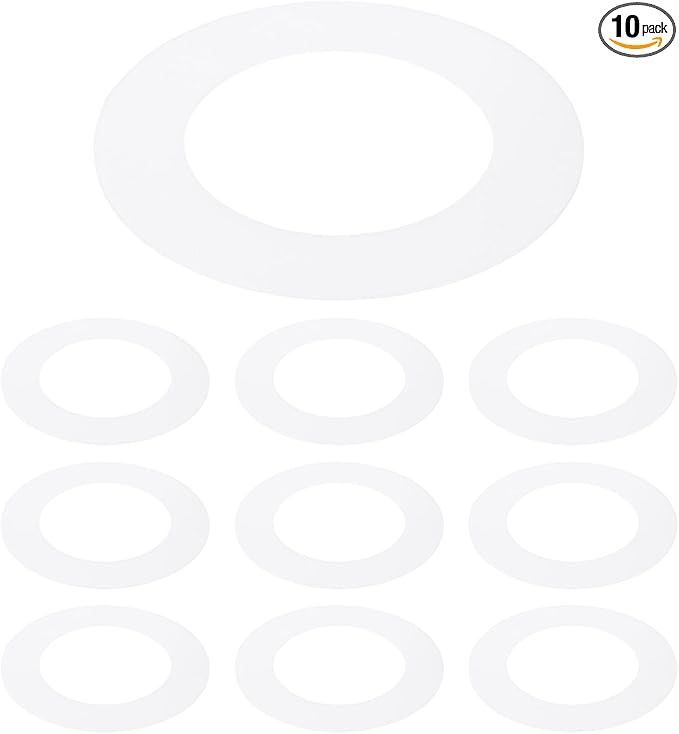 PATIKIL 2.8" ID 4.5" OD Plastic Trim Ring, Translucent Matte White by PATIKIL