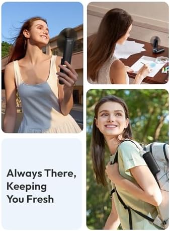 Aecooly Slim Portable Fan, Thin Handheld Fan, USB Rechargeable Mini - Image 3