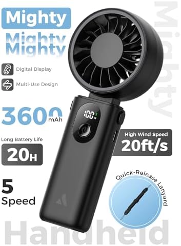 Aecooly Mighty Portable Handheld Fan | 20H Max Cooling | 3 Flexible Modes - Image 2