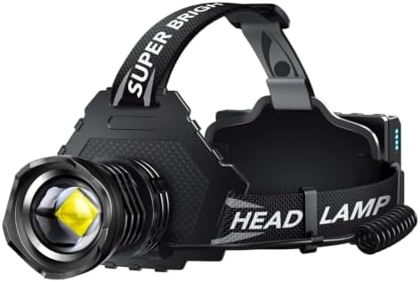 AKNEAR Rechargeable LED Headlamp 99000 High lumens Super Bright, Powerful by AKNEARHeadlampRechargeable