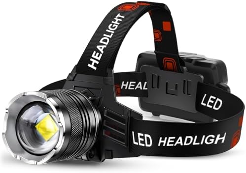AKNEAR LED Rechargeable Super Bright Headlamp, 99000 High Lumens Head lamp by AKNEARHeadlampRechargeable