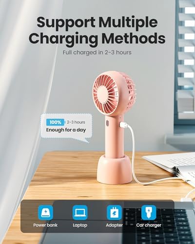 Gaiatop Mini Portable Fan, Small Personal Handheld Fan,Rechargeable - Image 6