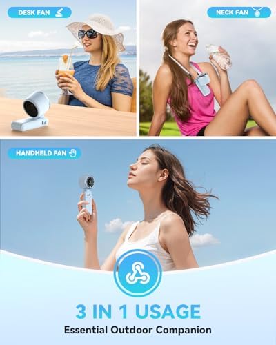 PlayHot Portable Handheld Turbo Fan, Travel Essentials, Gifts for Women/Men - Image 3