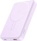 for Magsafe Battery Pack 12000mAh Magnetic Power Bank Portable Charger USB C 20W Fast Charging Wireless Charger Travel Essential for iPhone 16/15/14/13/12 Series Purple by COOAV