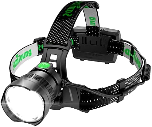 Samyoung High Lumens LED Headlamp Rechargeable, Up to 50H Runtime by Samyoung