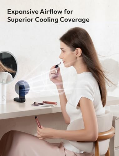 Aecooly Slim Portable Fan, Thin Handheld Fan, USB Rechargeable Mini - Image 5