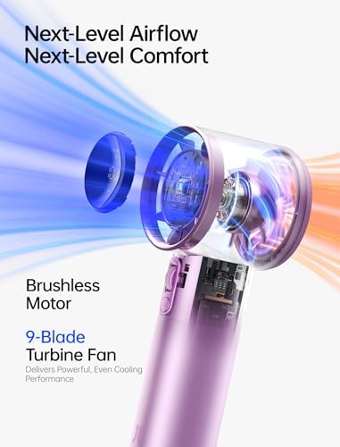 JISULIFE Handheld Fan Pro1S - Next-Gen Airflow: Up to 40H Runtime - Image 3