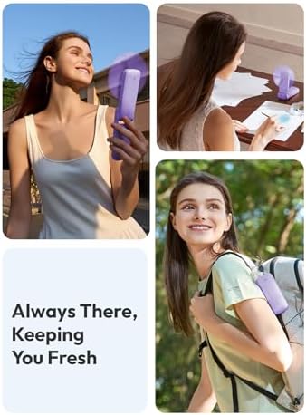 Aecooly Slim Portable Fan, Thin Handheld Fan, USB Rechargeable - Image 3
