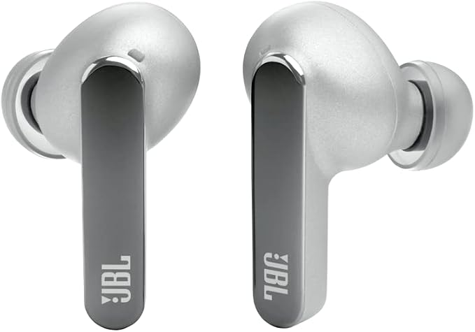 JBL Live Pro 2 TWS - Noise Cancelling Earbuds - Silver | JBL Signature Sound, True Adaptive Noise Cancelling with Smart Ambient, 40 1030 hours of playback with wireless charging - Image 8