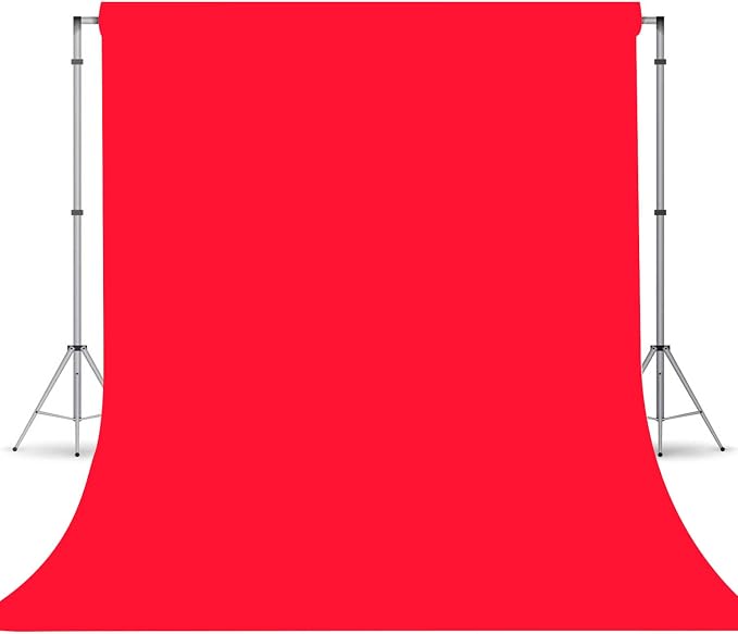 Red Photography Backdrop for Photoshoot, Photo Backdrop Curtain, Perfect Red by TERSUM