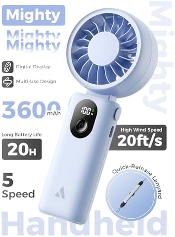 Aecooly Mighty Portable Handheld Fan | 20H Max Cooling | 3 Flexible Modes - Image 2