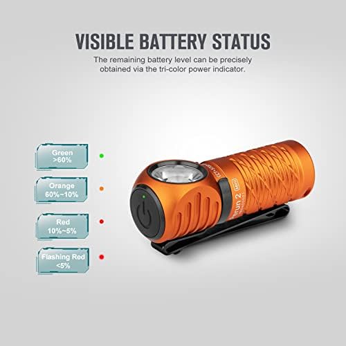 OLIGHT Perun 2 Mini Headlamp Rechargeable, 1100 Lumens, Red Light, Orange - Image 5