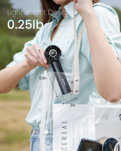 Gaiatop Portable Mini Fan, 3 Speed USB Rechargeable Handheld Fan with Light - Image 4