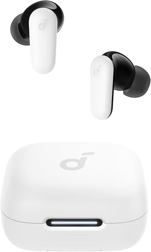 Soundcore P30i by Anker Noise Cancelling Earbuds, Hands-Free Viewing | Strong and Smart Noise Cancelling, Powerful Bass, 45H Playtime, 2-in-1 Case and Phone Stand, IP54, Bluetooth 5.4 by Unknown