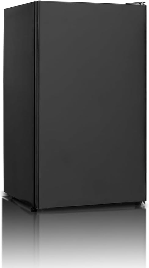 3.2 Cu.Ft Mini Fridge No Freezer, Single Door with 7 Level Adjustable Thermostat, Compact Fridge for Bedroom, Office, Dorm, Apartment by TechomeyAppliances