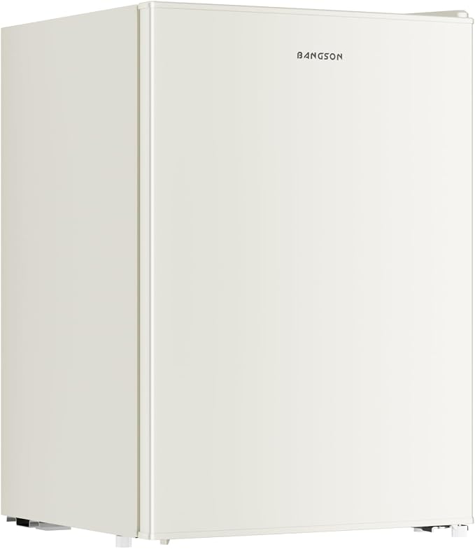 2.6 Cu Ft Small Fridge with Freezer for Office Cream White | Mini Refrigerator for Dorm Bedroom, Compact Fridge, Energy-efficient, Low Noise by LiveFreshLiveUnrushed