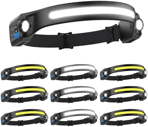 ZioeYiue Headlamp Rechargeable 10P, 230°Wide Beam LED Head Lamp for Adults by ZIOEYIUE