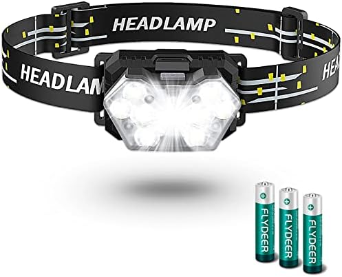 2000 Lumen 9 LED Headlamp, Ultra Bright Head Lamp with 6 Modes, Lightweight Head with Adjustable Strap, IPX5 Waterproof Headlight Great for Camping Hiking, 3 AAA Batteries Included by Eirnvop