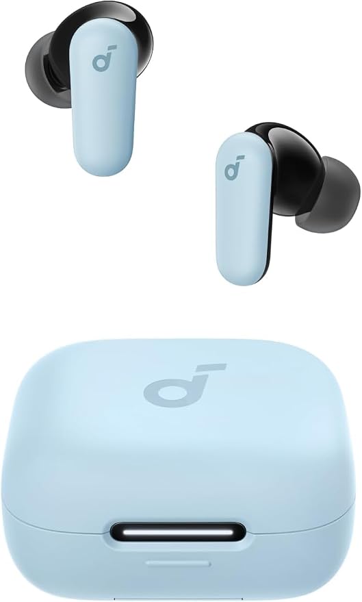 Soundcore P30i by Anker Noise Cancelling Earbuds, Hands-Free Viewing | Strong and Smart Noise Cancelling, Powerful Bass, 45H Playtime, 2-in-1 Case and Phone Stand, IP54, Bluetooth 5.4 by Unknown