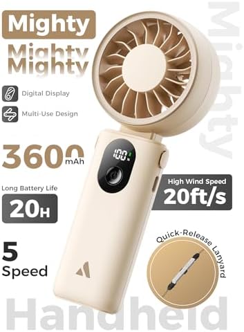 Aecooly Mighty Portable Handheld Fan 2 Pack | 20H Max Cooling Time - Image 2