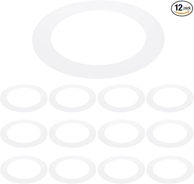 PATIKIL 4" ID 5.5" OD Plastic Trim Ring, Translucent Matte White by PATIKIL