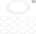PATIKIL 4" ID 5.5" OD Plastic Trim Ring, Translucent Matte White by PATIKIL
