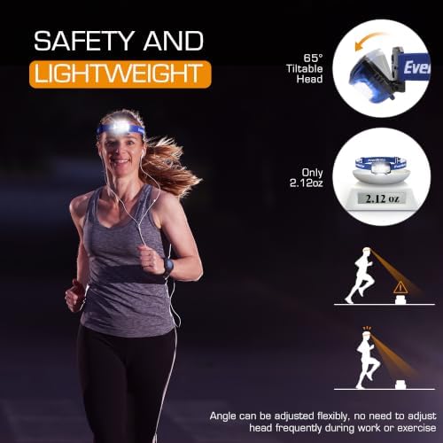 EverBrite Headlamp, 300 Lumens LED Head Lamp for Kids & Adults, Red Light - Image 3