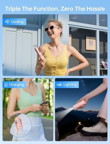 JISULIFE 3 IN 1 Portable Fan with Power Bank & Flashlight Featured - Image 2