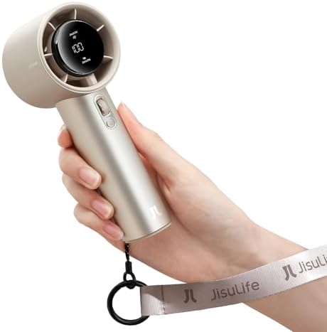 JISULIFE Handheld Fan Pro1S - Next-Gen Airflow: Up to 40H Runtime by LivechillStaycool