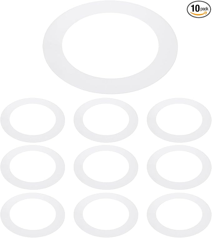 PATIKIL 4.5" ID 6.3" OD Plastic Trim Ring, Translucent Matte White by PATIKIL