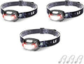 Lighting EVER LED Headlamp Rechargeable IPX4 Waterproof Headlight 3 Pack by Lepro
