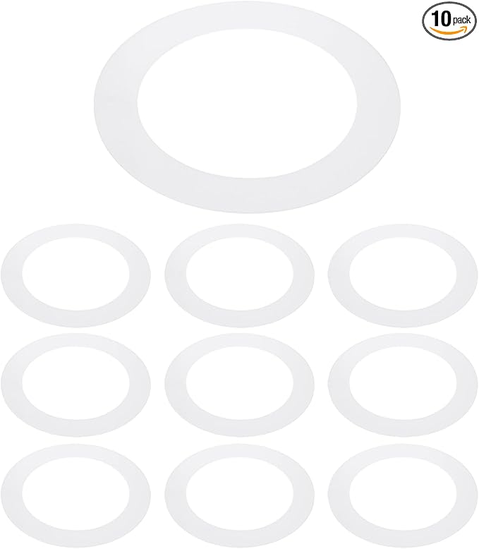 PATIKIL 6.3" ID 8.7" OD Plastic Trim Ring, Translucent Matte White by PATIKIL