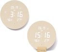 mooas Wood Moon Cordless Digital LED Wall Clock, Time Week Temperature & by mooas