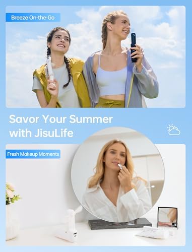 JISULIFE 3 IN 1 Portable Fan with Power Bank & Flashlight Featured - Image 6