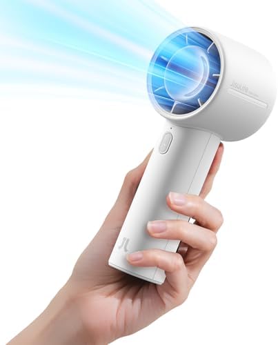 JISULIFE Portable Handheld Fan, 22H Max Runtime, 5-Speed - Gray by LivechillStaycool