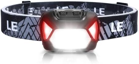 Lepro Headlamp Battery Powered Waterproof LED Headlight 6 Modes - Black by Lepro