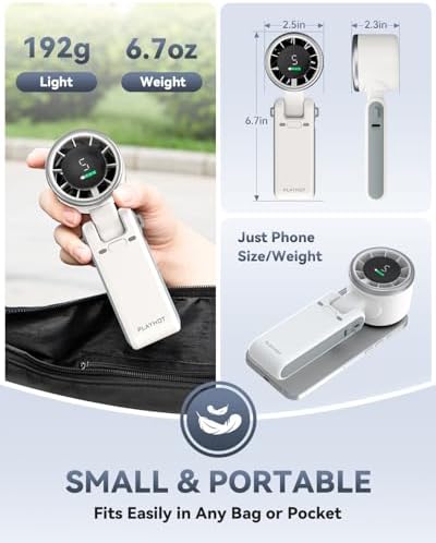 PlayHot Portable Handheld Turbo Fan, Travel Essentials, Gifts for Women/Men - Image 6