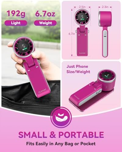 PlayHot Portable Handheld Turbo Fan, Travel Essentials, Gifts for Women/Men - Image 6