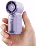 Gaiatop Portable Handheld Mini Fan, 6 Speeds 16900 RPM High Velocity Personal Fan with LED Display, USB Rechargeable, Mini Fan with Lanyard for Makeup, Travel, Outdoor, for Women Girl Gift, Purple by GAIATOP