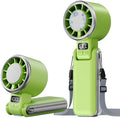 SHEWIND Portable Handheld Fan with Ice Cooling - 5 Gear High Speed Turbo Personal Fan Rechargeable, Up to 11 Hrs, Mini Hand Fans for Travel Essentials, Beach Vacation, Gifts for Women, Men (Green) by SHEWIND