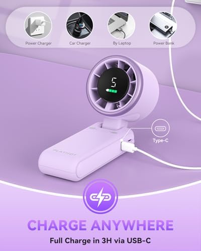 PlayHot Portable Handheld Turbo Fan, Travel Essentials, Gifts for Women/Men - Image 5