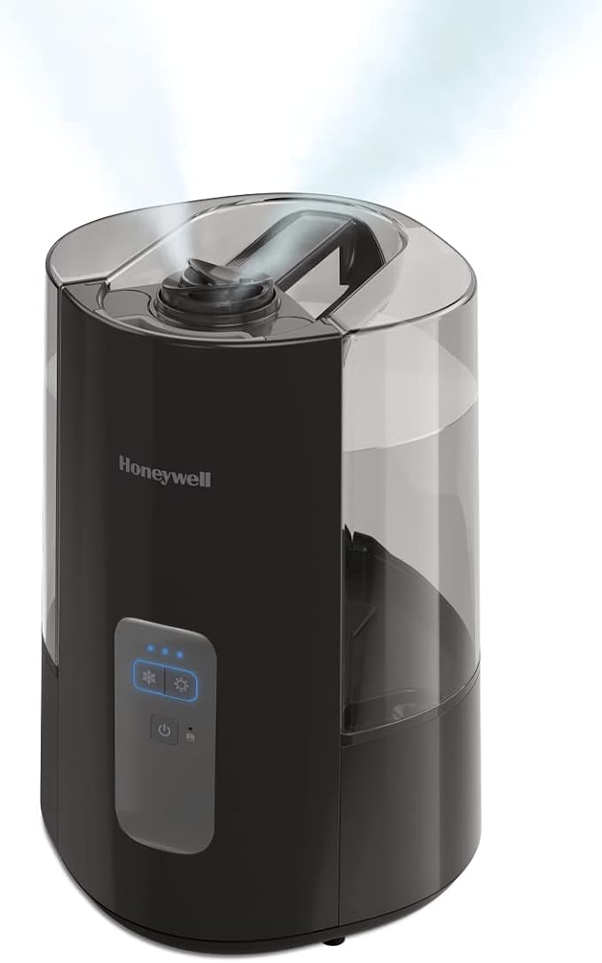 Honeywell Dual Comfort Cool + Warm Mist humidifier. Humidifier for Bedroom, Office, Living Room and Home. Provides Temporary Relief from Dry air discomforts - Black, HWC775B - Image 5