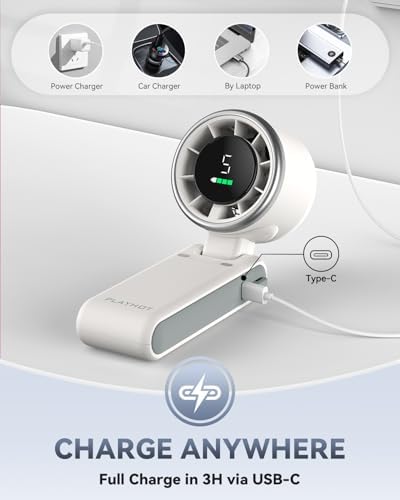 PlayHot Portable Handheld Turbo Fan, Travel Essentials, Gifts for Women/Men - Image 5