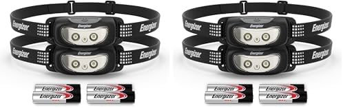 Energizer Universal+ LED Headlamp, Bright Head Lamp for Outdoors, Camping and Emergency Light, IPX4 Water Resistant (Batteries Included)(Pack of 4) by Energizer