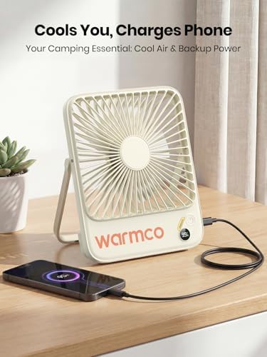 Warmco D3 Portable Travel Fan 10000mAh, Ultra-Slim, 24H Runtime - Image 5