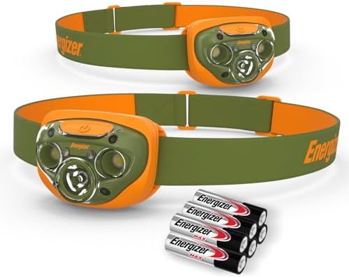 Energizer LED Headlamp PRO (2-Pack), IPX4 Water Resistant Head Light by Energizer