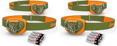 Energizer LED Headlamp PRO (4-Pack), IPX4 Water Resistant Headlamps, High-Performance Head Light for Outdoors, Camping, Running, Storm, Survival LED Light for Emergencies (Batteries Included) by Energizer